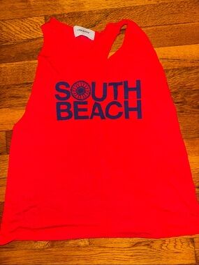SoulCycle Red Sleeveless Workout Tank